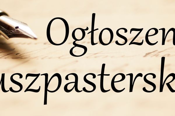 Ogłoszenia duszpasterskie